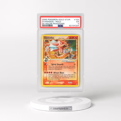 2006 Pokémon EX Holon Phantoms #102 Gyarados - Holo Gold Star (PSA 5 EX)