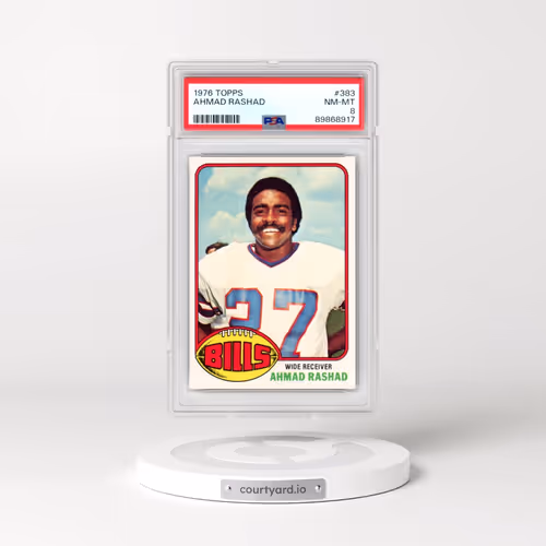 1976 Topps #383 Ahmad Rashad (PSA 8 NM-MT)