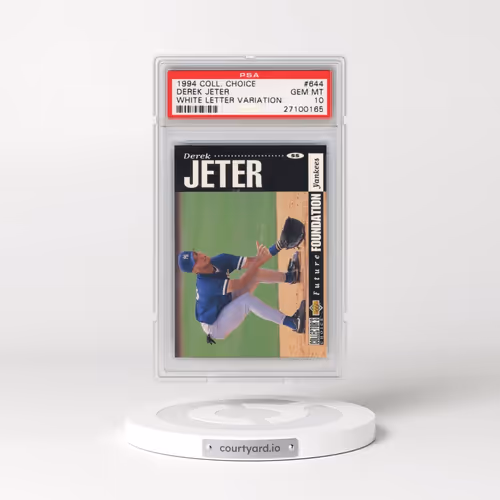 1994 Collector's Choice #644 Derek Jeter - White Letter Variation (PSA 10 GEM MINT)