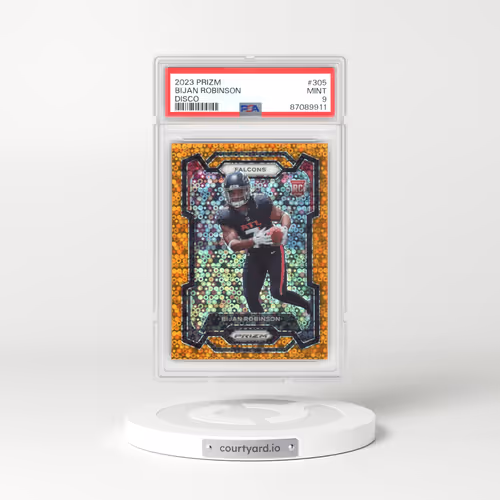 2023 Panini Prizm #305 Bijan Robinson - Disco Prizm (PSA 9 MINT)