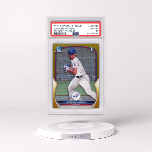 2023 Bowman Chrome Prospects #BCP218 Joendry Vargas - Gold Refractor (PSA 10 GEM MINT)