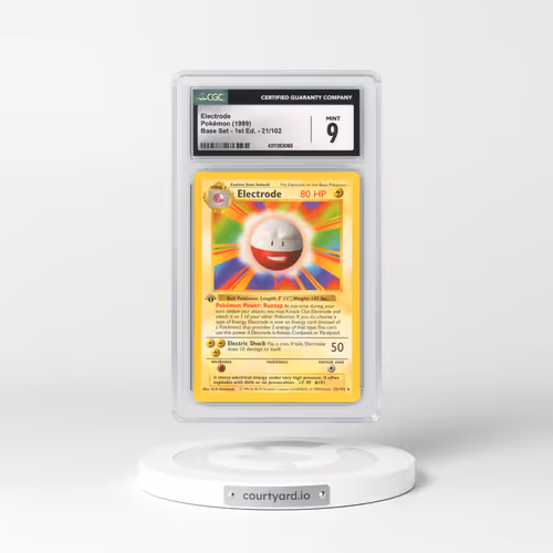 1999 Base Set #21 Electrode - 1st Edition Shadowless (CGC 9 MINT)
