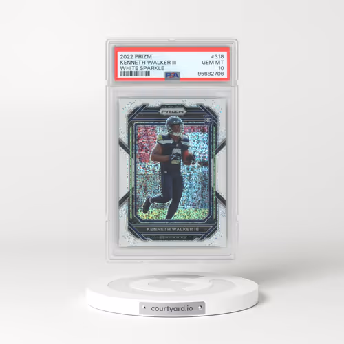2022 Panini Prizm #318 Kenneth Walker III - White Sparkle (PSA 10 GEM MINT)
