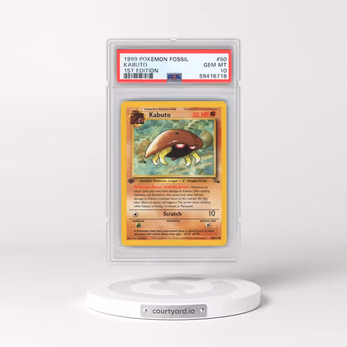 1999 Pokémon Fossil #50 Kabuto - 1st Edition (PSA 10 GEM MINT)