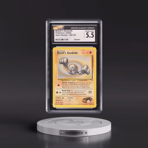 2000 Gym Heroes #66/132 Brock's Geodude (CGC 5.5 EX+)