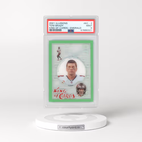 2021 Panini Illusions King of Cards #KC-2 Tom Brady - Emerald (PSA 9 MINT)