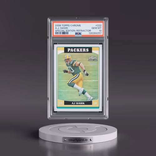 2006 Topps Chrome #222 A.J. Hawk - Special Edition-Refractor (PSA 10 GEM MINT)