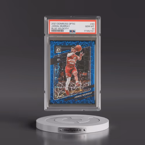 2021 Panini Donruss Optic #43 Jamal Murray - Blue Velocity (PSA 10 GEM MINT)