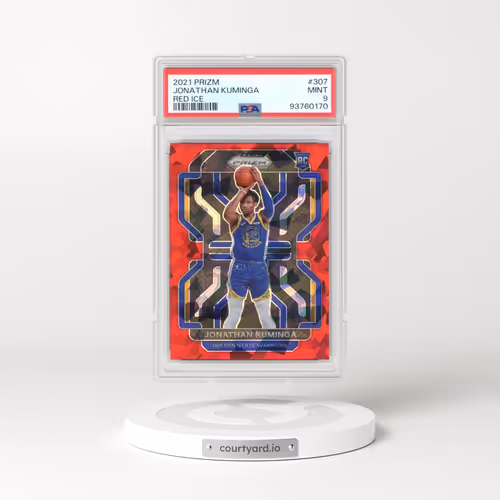 2021 Panini Prizm #307 Jonathan Kuminga - Red Ice (PSA 9 MINT)