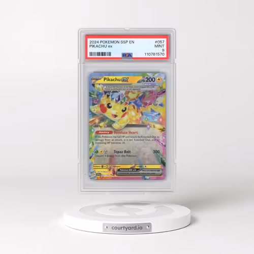 2024 Pokémon Ssp EN-Surging Sparks #057 Pikachu EX - Holo (PSA 9 MINT)