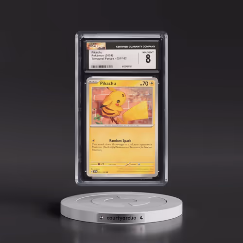2023 Temporal Forces - TEF EN #051/162 Pikachu - (Non Holo) (CGC 8 NM-MT)