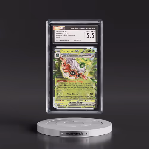 2024 Paldean Fates - PAF EN #002/091 Forretress ex - Holo (CGC 5.5 EX+)