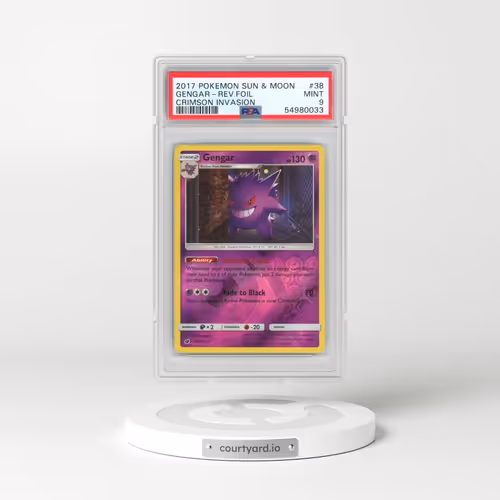 2017 Pokémon Sun & Moon Crimson Invasion #38 Gengar - Reverse Foil (PSA 9 MINT)