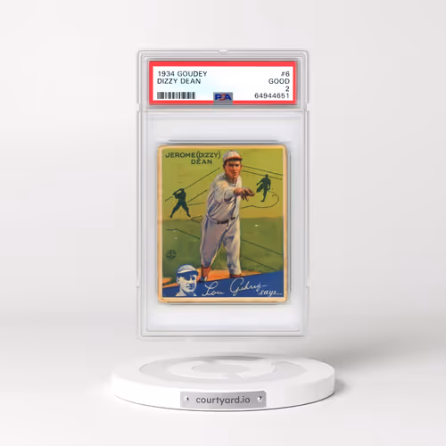 1934 Goudey #6 Dizzy Dean (PSA 2 GOOD)