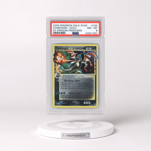 2006 Pokémon EX Dragon Frontiers #100 Charizard - Holo Gold Star (PSA 8 NM-MT)