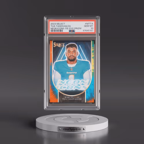 2023 Panini Select Neon Icons #NITTA Tua Tagovailoa - Tie-Dye Prizm (PSA 10 GEM MINT)
