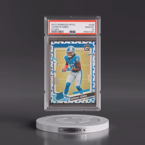 2023 Panini Donruss Optic #236 Jahmyr Gibbs - Stars (PSA 10 GEM MINT)