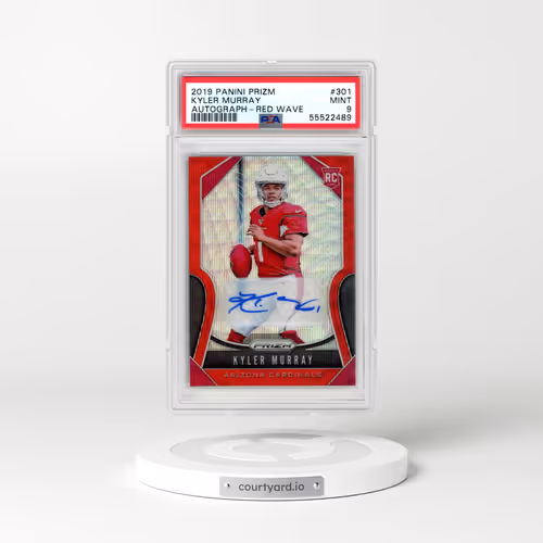 2019 Panini Prizm #301 Kyler Murray - Autograph-Red Wave (PSA 9 MINT)