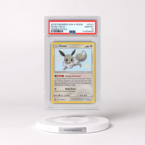 2019 Pokémon Sun & Moon Hidden Fates #SV41 Eevee - Holo (PSA 10 GEM MINT)