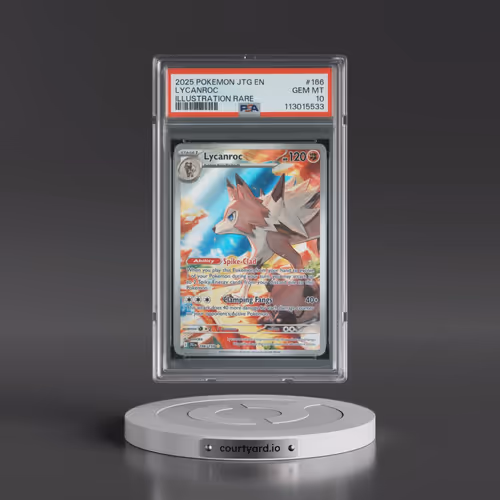 2025 Pokémon Jtg EN-Journey Together #166 Lycanroc - Illustration Rare (PSA 10 GEM MINT)