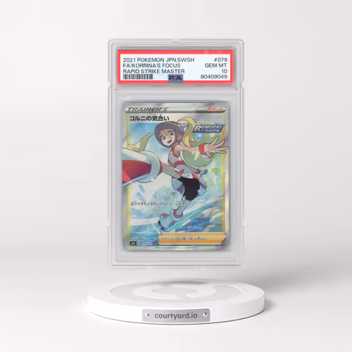 2021 Pokémon Sword & Shield Rapid Strike Master #079 Korrina's Focus - Full Art (PSA 10 GEM MINT)