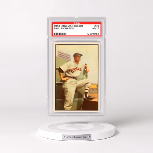 1953 Bowman Color #39 Paul Richards (PSA 7 NM)