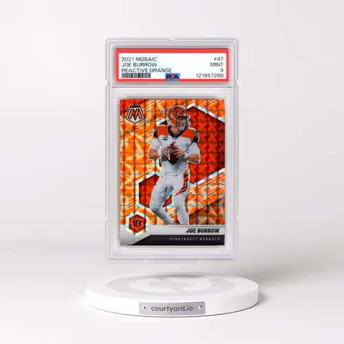 2021 Panini Mosaic #47 Joe Burrow - Reactive Orange (PSA 9 MINT)