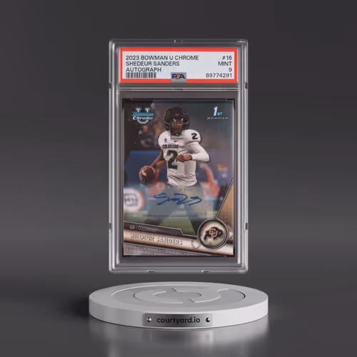 2023 Bowman University Chrome #16 Shedeur Sanders - Autograph (PSA 9 MINT)