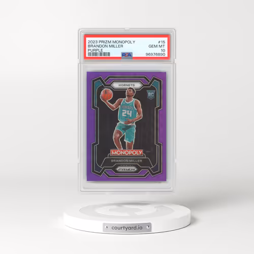 2023 Panini Prizm Monopoly #15 Brandon Miller - Purple (PSA 10 GEM MINT)