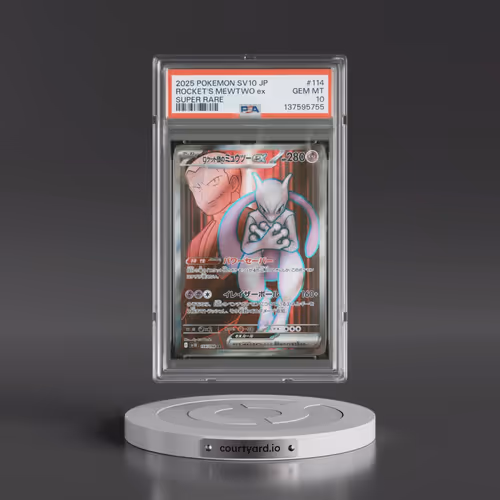 2025 Pokémon SV10-Glory of Team Rocket #114 Team Rocket's Mewtwo EX - Holo Super Rare (PSA 10 GEM MI
