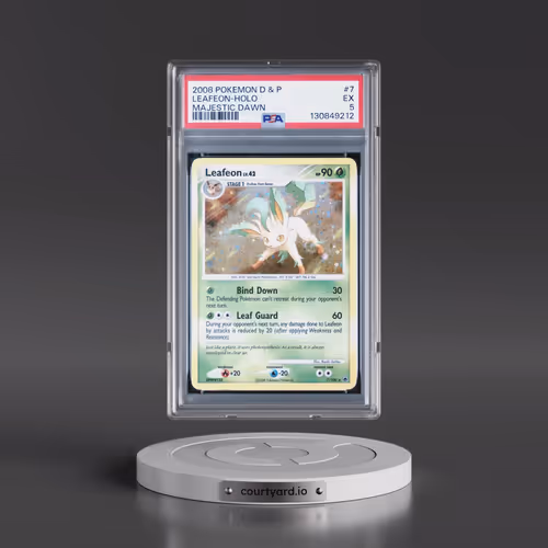 2008 Pokémon Diamond & Pearl Majestic Dawn #7 Leafeon - Holo (PSA 5 EX)