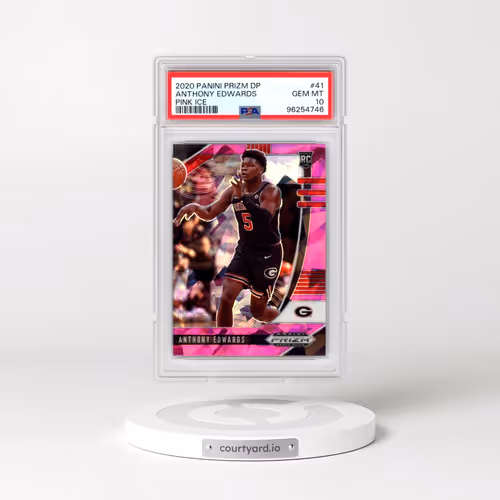 2020 Panini Prizm Draft Picks #41 Anthony Edwards - Pink Ice (PSA 10 GEM MINT)