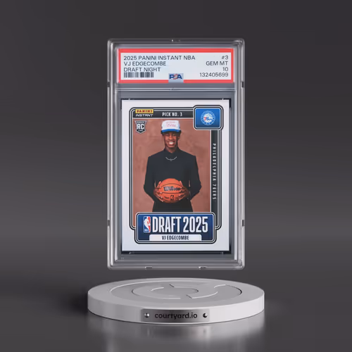 2025 Panini Instant NBA Draft Night #3 VJ Edgecombe (PSA 10 GEM MINT)