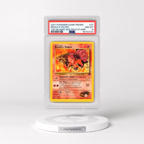 2001 Pokémon Game Promo #37 Brock's Vulpix - Top Deck Magazine w/Wizards Gold Stamp (PSA 8 NM-MT)