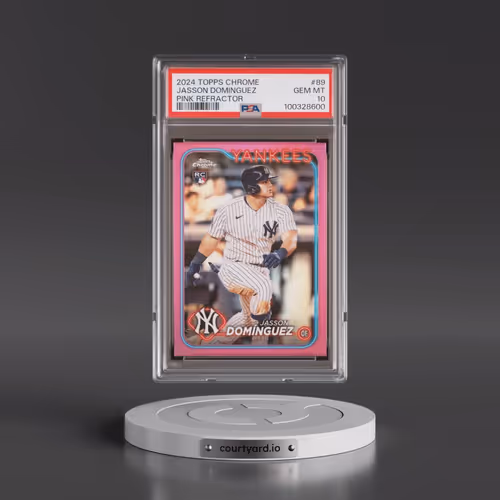 2024 Topps Chrome #89 Jasson Dominguez - Pink Refractor (PSA 10 GEM MINT)