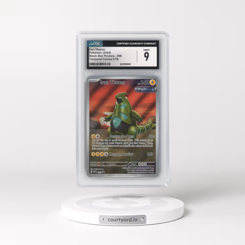 2024 Pokémon Svp EN-SV Black Star Promo #098 Iron Thorns - Temporal Forces Elite Trainer Box-Iron Leaves (CGC 9 MINT)
