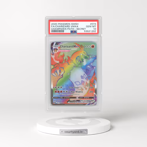 2020 Pokémon Sword & Shield Champion's Path #074 Charizard Vmax - Full Art Secret (PSA 10 GEM MINT)