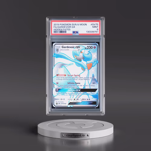 2019 Pokémon Sun & Moon Hidden Fates #SV75 Gardevoir GX - Holo Full Art (PSA 9 MINT)