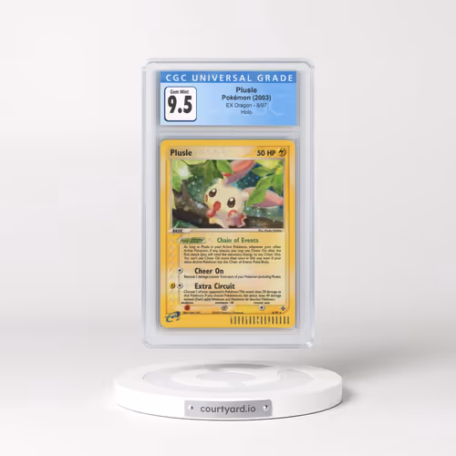 2003 EX Dragon (2003 Copyright, w/ "e" Symbol) #8/97 Plusle - Holo (CGC 10 GEM MINT)