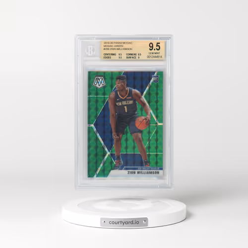 2019 Panini Mosaic #209 Zion Williamson - Green Mosaic (BGS 9.5 GEM MINT)