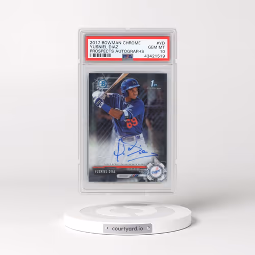 2017 Bowman Chrome Prospect Autographs #YD Yusniel Diaz (PSA 10 GEM MINT)