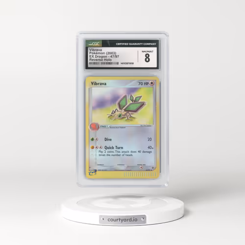 2003 EX Dragon (2003 Copyright, w/ "e" Symbol) #47/97 Vibrava - Reverse Holo (CGC 8 NM-MT)