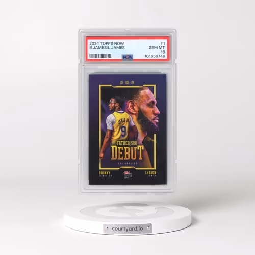2024 Topps Now #1 Bronny James/LeBron James (PSA 10 GEM MINT)
