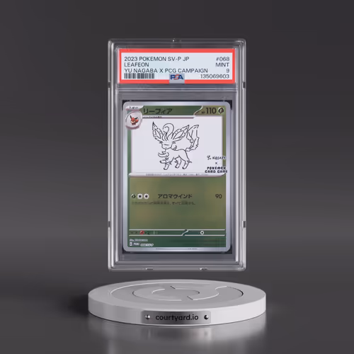 2023 Pokémon SV-P Promo #068 Leafeon - YU Nagaba X Pokemon Card Game Campaign (PSA 9 MINT)