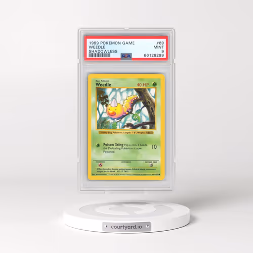 1999 Pokémon Game #69 Weedle - Shadowless (PSA 9 MINT)