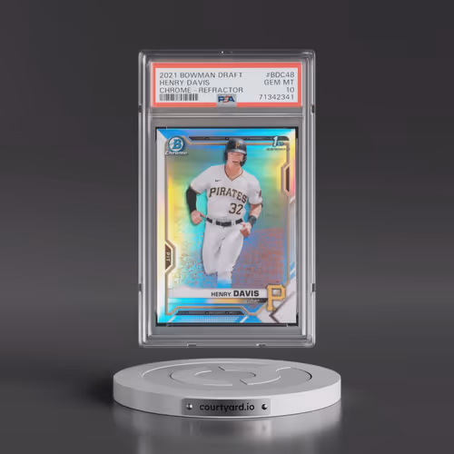 2021 Bowman Draft #BDC48 Henry Davis - Chrome-Refractor (PSA 10 GEM MINT)