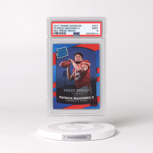 2017 Panini Donruss #327 Patrick Mahomes II - Red Press Proof (PSA 9 MINT)