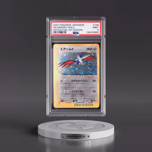 2001 Pokémon Expedition #128 Skarmory - 1st Edition Holo (PSA 9 MINT)