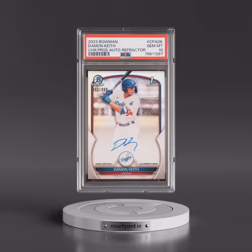 2023 Bowman Chrome Prospect Autographs #CPADK Damon Keith - Refractor (PSA 10 GEM MINT)