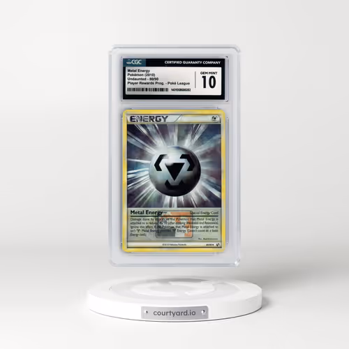 2010 Undaunted #80/90 Metal Energy - Player Rewards Program Poké League (CGC 10 GEM MINT)